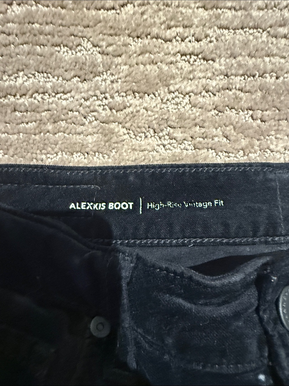AG Alexis High Rise Bootcut Jeans in Black Velvet Size 28 - Picture 6 of 8